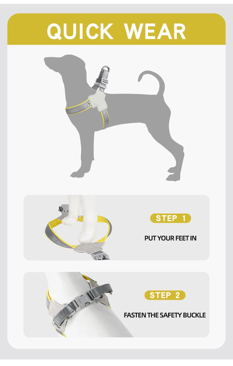 Reflective Dog Harness for Small Medium & Dogs