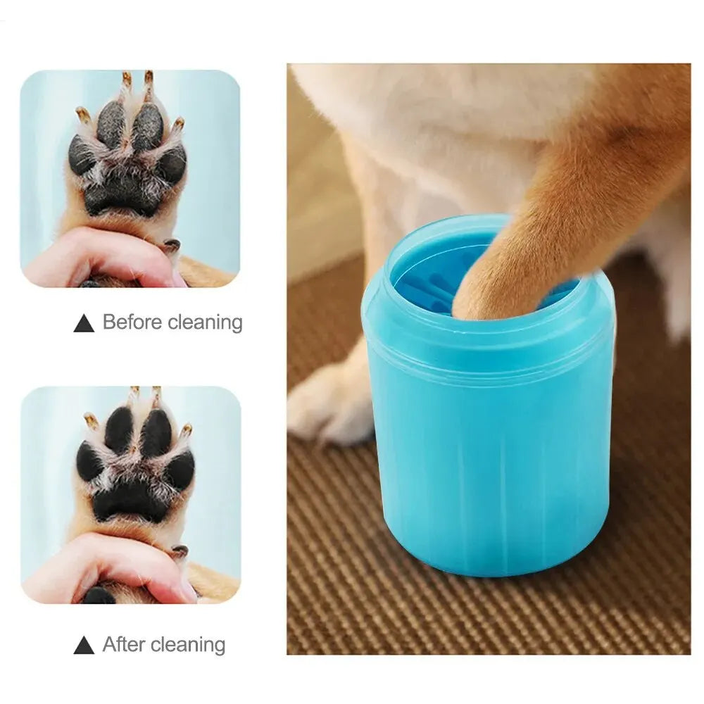 Pet Paw Cleaner Cup – Portable Dog & Cat Paw Washer with Soft Bristles